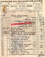 87 - SAINT LEONARD DE NOBLAT -ST LEONARD- FACTURE GARAGE DU CHAMP DE MARS- JEAN VALADE - ROUTE DE CLERMONT FERRAND- 1936 - 1900 – 1949