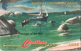VIERGES (Iles)  -  Cable § Wireless  -  Sloops Of The BVI  -  US$5 - Virgin Islands