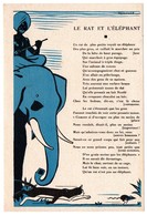 Chansons Ou Fables Revues Et Adaptées Par Nestlé. Le Rat Et L'éléphant. Illustration Beuville. - Other