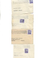 4 BANDES JOURNAUX  - AFFRANCHIES N° 119 - ANNEE 1960 - 1953-1960