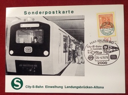 AK Hamburg Sonderkarte Einweihung Landungsbrücken Altona City S Bahn 1979 - Altona