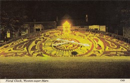 Postcard Floral Clock Weston Super Mare PU 1972 My Ref  B14010 - Weston-Super-Mare