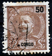!										■■■■■ds■■ Congo 1903 AF#48 ø King Carlos New Colors 50 Réis (x7719) - Congo Portugais