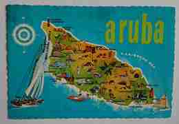 ARUBA - The Little Dutch Isle In The Netherlands Antilles - Map - Vg - Aruba