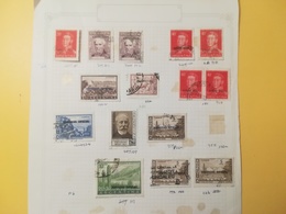 PAGINA PAGE ALBUM ARGENTINA 1955 SERVICIO OFFICIAL TAXE  ATTACCATI PAGE WITH STAMPS COLLEZIONI LOTTO LOTS - Collections, Lots & Series