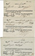 Baden ," Jestetten " 3 Postscheine , A3299 - Briefe U. Dokumente