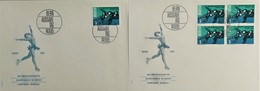1965 FDC Eiskunstlauf WM Davos Serie & Viererblock MiNr: 822 - FDC