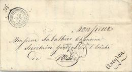 LETTRE 1854 AVEC CACHET CORPS EXPEDITIONNAIRE D'ITALIE 1° DIVISION - Army Postmarks (before 1900)