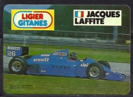 1986 Pocket Poche Calendar Calandrier Calendario Portugal Formula 1 Ligier Gitanes Renault  Jacques Laffite - Tamaño Grande : 1981-90