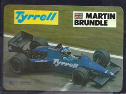 1986 Pocket Poche Calendar Calandrier Calendario Portugal Formula 1 Tyrrel Martin Brundle - Tamaño Grande : 1981-90