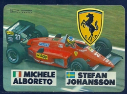 1986 Pocket Poche Calendar Calandrier Calendario Portugal Formula 1 Ferrari Michele Alboreto - Stefan Jonhansson - Tamaño Grande : 1981-90