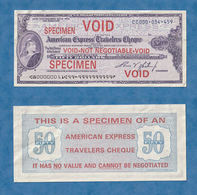 E18 - SPECIMEN American Express Travelers Cheque - Fiktive & Specimen