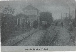 BRALLO (Grèce) Vue Intérieure De La Gare Train Animation - Griekenland