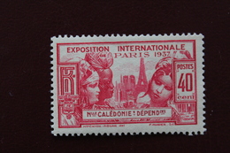 OCEANIE, NLLE CALEDONIE 1937 EXPO INTERNATIONALE DE PARIS Y&T NO 168, 40 C ROSE..NEUF * TB... - Neufs