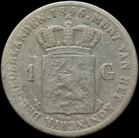 LaZooRo: Netherlands 1 Gulden 1846 VF - Silver - 1849-1890 : Willem III