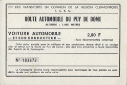 63  ROUTE AUTOMOBILE DU PUY DE DOME . VOITURE ET SON CONDUCTEUR - Europa