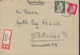 Poland Vorlaüfer Deutsches Reich Einschreiben Label KATTOWITZ (Oberschlesien) 15.6.1943 Cover Brief SKOTSCHAU Skoczów - Other & Unclassified