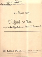 Vente Succession FOUCAULT Née HÉNIN (Villenoy, Trilbardou) - Familles TURLIN, BOURETTE, BOCQUILLON, PLICQUE (1907) Meaux - Villenoy