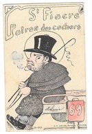 SAINT FIACRE Patron Des Cochers Carte Illustrée - Kunsthandwerk