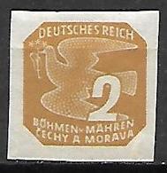 BOHEME MORAVIE   -   1943.    Timbres Pour Journaux .  Y&T N° 11 *.  Colombe De La Paix - Unused Stamps
