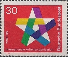 WEST GERMANY (BRD) - 50th ANNIVERSARY OF THE ILO, INTERNATIONAL LABOUR ORGANIZATION 1969 - MNH - IAO