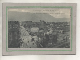 CPA- (38) GRENOBLE - Aspect De La Gare, Du Passage à Niveau Et Du Carrefour Cours Berriat Et Rue Du Polygone - 1920 - Grenoble