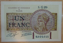 Seine ( 75)1 Franc Chambre De Commerce 10-3-1920 - Chambre De Commerce