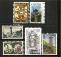 Eglise Pré-Romane De Santa Coloma (8 Ième Siècle) 6 Timbres Neufs ** émis Par Poste & Correus Andorra - Collections