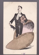 CPA :  Carte écrite Année 1908  Humour   Fiançailles   Timbre 5  Type Semeuse - Ricevimenti