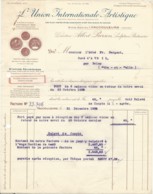 Facture Dactylographiée De L’UNION INTERNATIONLE ARTISTIQUE De Vaucouleurs Et Du 31 Décembre 1938 - 1900 – 1949