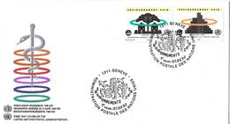 UN 1993 Ilustrated Unaddresed FDC World Health Organisation Issue 2 Values - Briefe U. Dokumente