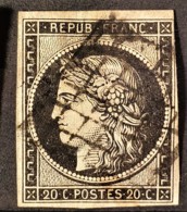 FRANCE 1849 - Canceled - YT 3a - 20c - 1849-1850 Cérès