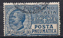 REGNO D'ITALIA POSTA PNEUMATICA 1913-23  EFFIGE DI V.EMANUELE III  SASS. 3 USATO VF - Pneumatic Mail