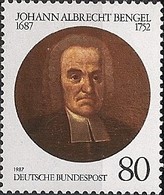 WEST GERMANY (BRD) - 300th BIRTH ANNIVERSARY OF JOHANN A. BENGEL (1687-1752), LUTHERAN THEOLOGIAN 1987 - MNH - Théologiens