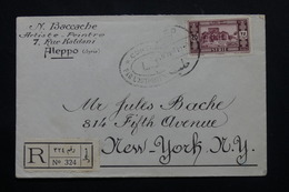 SYRIE - Enveloppe En Recommandé De Alep Pour New York En 1939 Avec Cachet De Censure,affranchissement Plaisant - L 54390 - Brieven En Documenten