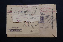 INDE - Enveloppe Avec étiquette De Non Distribution De Calcutta En 1949, à étudier - L 54392 - Storia Postale