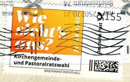 A02-01-10) BRD - Marke Individuell 1,55€ ⨀ Auf Papier (A) - Wie Sieht's Aus? Kirchengemeindewahl 22.03.20 - Used Stamps