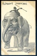Cpa Illustrateur Rostro 1903 éléphant D' Abyssinie Satirique   DEC19-45bis - Satirisch