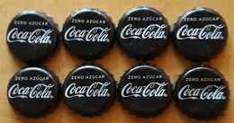 ESPAÑA. COCA - COLA ZERO. LOTE DE 8 CHAPAS. USADO - USED. - Limonade