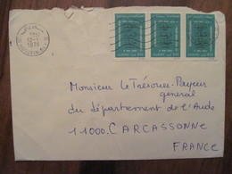 ALGERIE 1978 Lettre Enveloppe Cover Hussein Dey Carcassonne France Triple 3 X 0,50 - Argelia (1962-...)