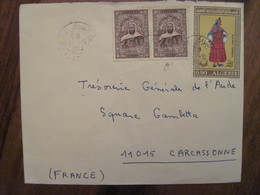 ALGERIE 1974 Lettre Enveloppe Cover Alger CARCASSONNE France Paire - Algérie (1962-...)