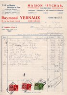 MAISON RYCHAR - RAYMOND YERNAUX - T.S.F. ET MATERIEL ELECTRIQUE - RADIO - LOUPOIGNE - 4 AVRIL 1940. - Électricité & Gaz