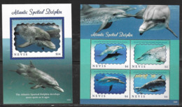 NEVIS, 2019, MNH, 2019, DOLPHINS, ATLANTIC SPOTTED DOLPHIN,  SHEETLET+ S/SHEET - Dolphins