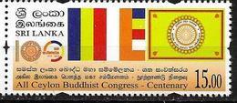SRI LANKA, 2019, MNH,BUDDHISM, ALL CEYLON BUDDHIST CONGRESS CENTENARY, FLAGS,1v - Buddhism