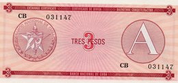 CUBA 3 PESOS 1985 P-FX2 UNC - Cuba