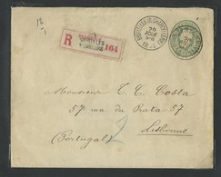 N°49-56 - 5 Centimes FIne Barbe Et 35 Centimes Em. 1884 En Affr. Complémentaire (au Verso) Sur E.P. Env. 10c.(Em. 1869) - Briefe