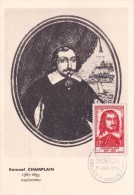 France N°1068 - Samuel Champlain - Carte Maximum - 1950-1959