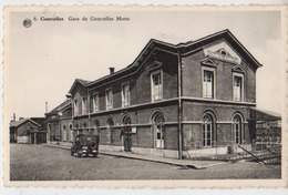Cpsm Courcelles   Gare   Jeep - Courcelles