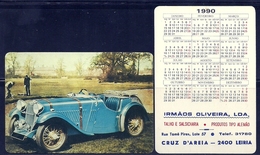 1990 Pocket Poche Calendar Calandrier Calendario Portugal Classic Cars Clássicos - Grand Format : 1981-90