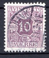 DANEMARK (Royaume) - 1907 - Timbre Pour Journaux - N° 4 - 10 O Violet-brun - Used Stamps